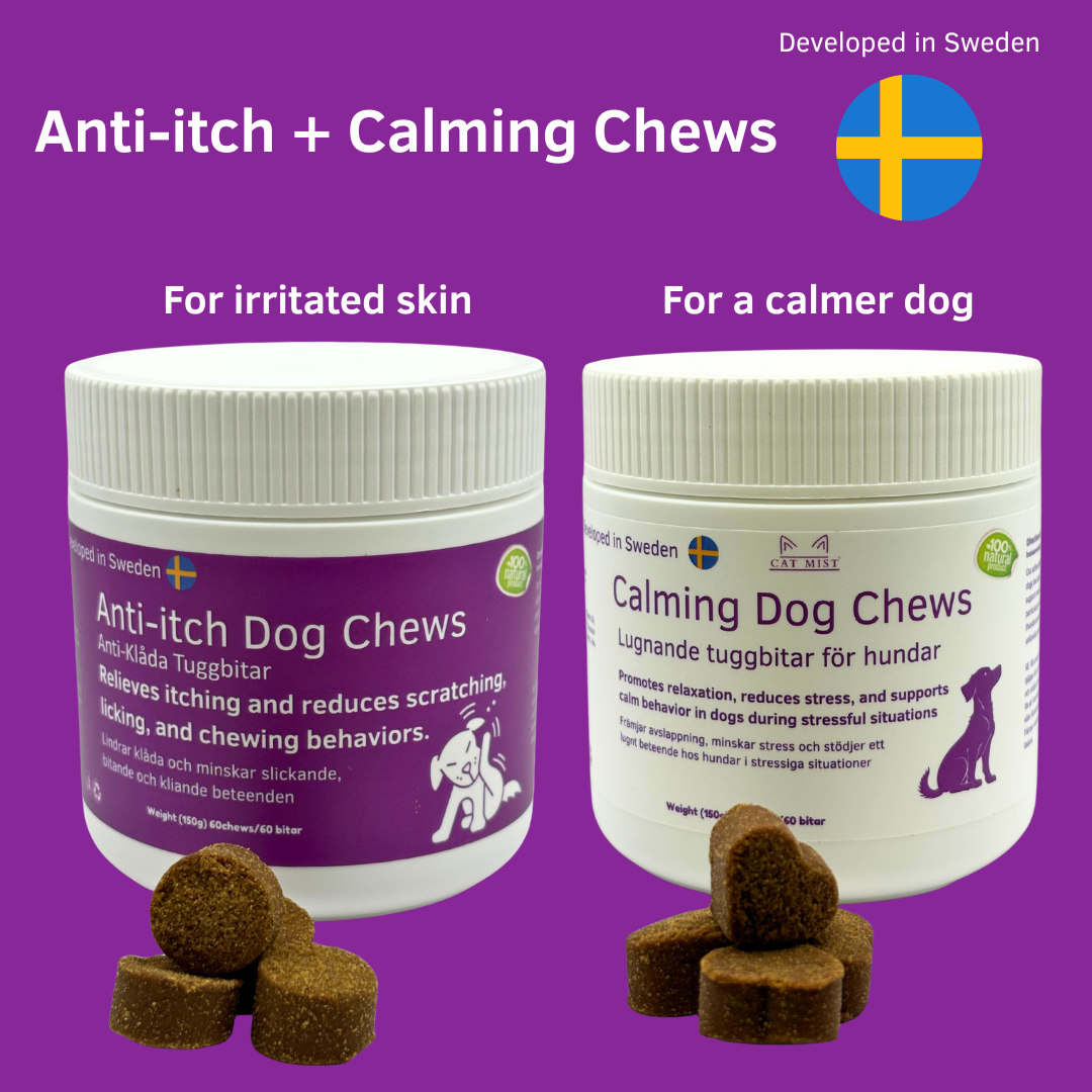 Anti-klåda + Lugnande tuggbitar för hund